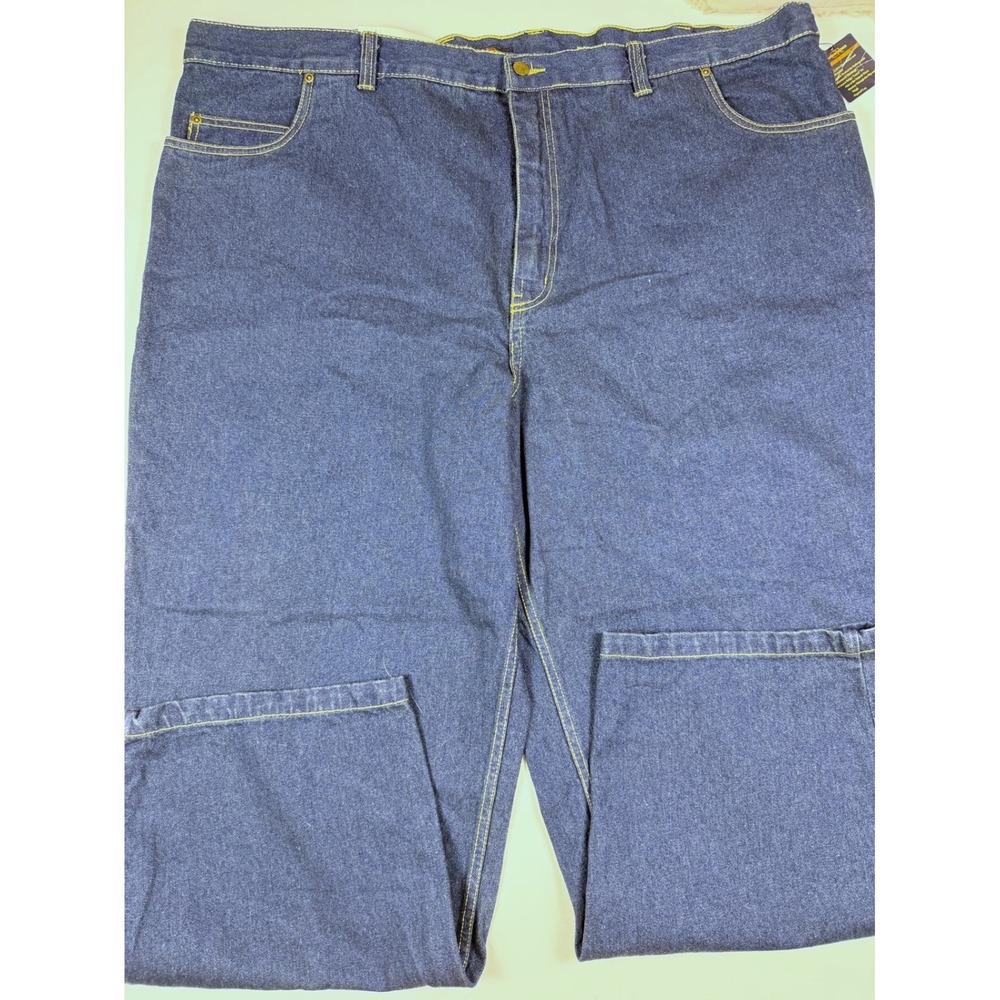 Canyon Ridge Mens Dark Stonewash Jeans Straight Leg 50x30 New With Tags